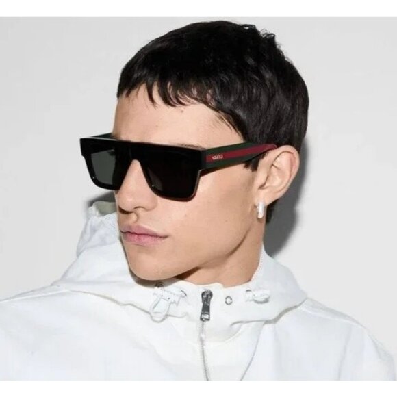 NEW GUCCI SUNGLASSES BLACK UNISEX EYEWEAR GUCCI GG1868S 001